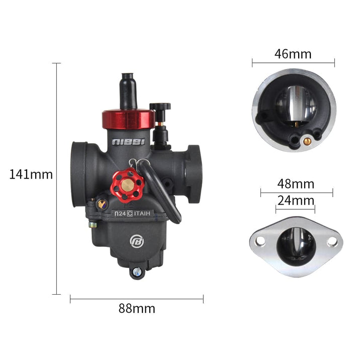 NIBBI Racing PE24mm Flange Carburetor Carby For 125-150cc Pit Dirt Quad Bike ATV - Foto 7
