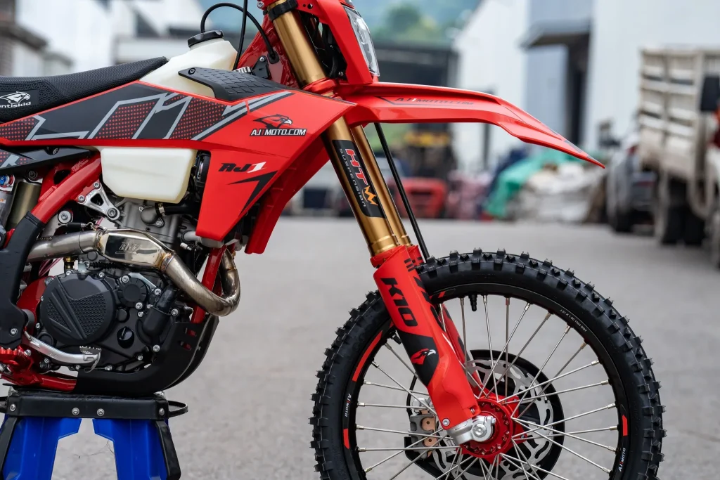 AJ1 motorcycle front view