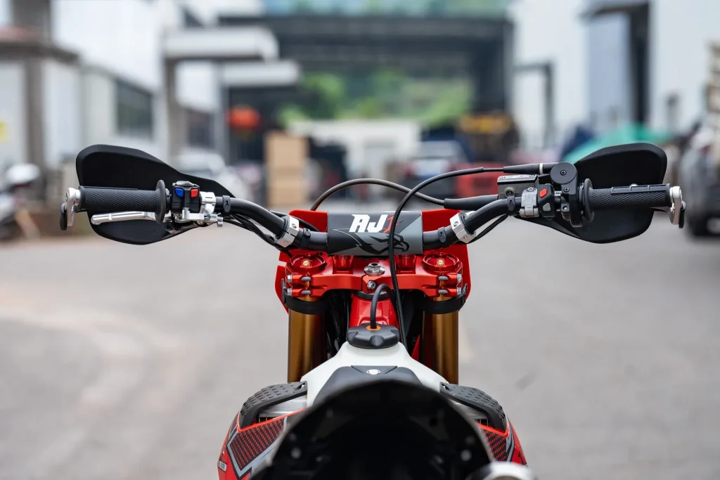 AJ1 motorcycle handlebars top view